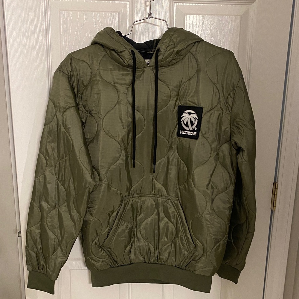 Olive green Heatwave windbreaker hoodie